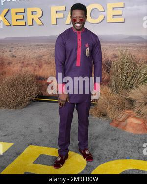 Los Angeles, USA. 17th Jan, 2023. Brandon Michael Hall arrives at the Peacock''s POKER FACE Los Angeles Premiere held at the Hollywood Legion Theater in Hollywood, CA on Tuesday, ?January 17, 2023. (Photo By Sthanlee B. Mirador/Sipa USA) Credit: Sipa USA/Alamy Live News Stock Photo