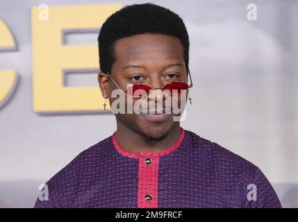 Los Angeles, USA. 17th Jan, 2023. Brandon Michael Hall arrives at the Peacock''s POKER FACE Los Angeles Premiere held at the Hollywood Legion Theater in Hollywood, CA on Tuesday, ?January 17, 2023. (Photo By Sthanlee B. Mirador/Sipa USA) Credit: Sipa USA/Alamy Live News Stock Photo