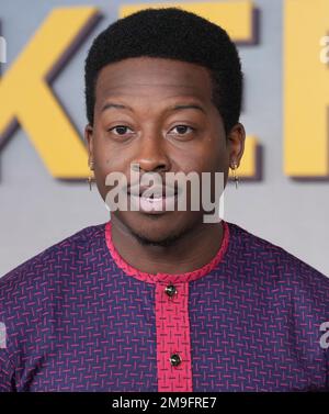 Los Angeles, USA. 17th Jan, 2023. Brandon Michael Hall arrives at the Peacock''s POKER FACE Los Angeles Premiere held at the Hollywood Legion Theater in Hollywood, CA on Tuesday, ?January 17, 2023. (Photo By Sthanlee B. Mirador/Sipa USA) Credit: Sipa USA/Alamy Live News Stock Photo