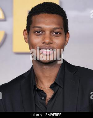 Los Angeles, USA. 17th Jan, 2023. Shane Paul McGhie arrives at the Peacock''s POKER FACE Los Angeles Premiere held at the Hollywood Legion Theater in Hollywood, CA on Tuesday, ?January 17, 2023. (Photo By Sthanlee B. Mirador/Sipa USA) Credit: Sipa USA/Alamy Live News Stock Photo