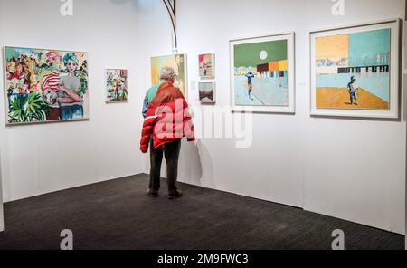 London UK 18 January 2023 The London Art Fair with an exceptional line-up of Modern and Contemporary galleries from across the globe,18 - 22 January 202 Business Design Centre, Islington.Paul Quezada-Neiman/Alamy Live News Stock Photo