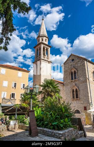 Church of St John (Sveti Ivan) in the old town of Budva on the Adriatic Coast of Montenegro Stock Photo