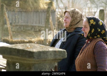 Elderly women in Salaj County, Romania, approx. 1999 Stock Photo