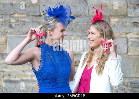 Victoria Drummond (left) and Mili Smith after being made Members of the Order of the British Empire during an investiture ceremony at Palace Of Holyroodhouse, Edinburgh. Picture date: Wednesday January 18, 2023. Stock Photo