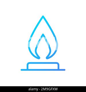 Gas pixel perfect gradient linear vector icon Stock Vector