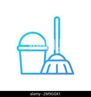 Sanitation services pixel perfect gradient linear vector icon Stock Vector