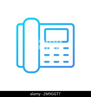 Telephone pixel perfect gradient linear vector icon Stock Vector