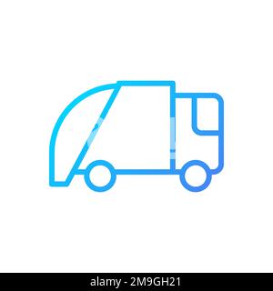 Waste disposal pixel perfect gradient linear vector icon Stock Vector