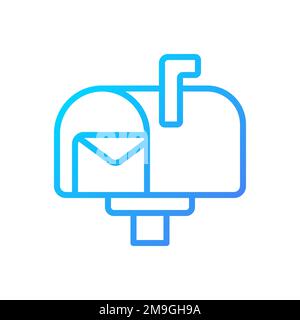 Postal service pixel perfect gradient linear vector icon Stock Vector