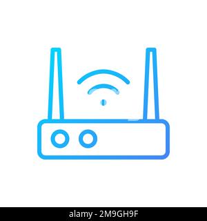 Internet pixel perfect gradient linear vector icon Stock Vector