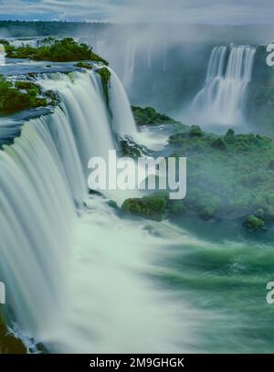 Landscape with view of Iguacu Falls, Iguacu Falls National Park, Brazil Stock Photo