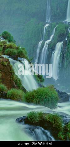 Landscape with view of Iguacu Falls, Iguacu Falls National Park, Brazil Stock Photo