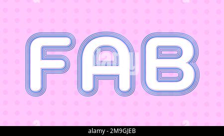 Offset fab stroke vector typography Stock Vector