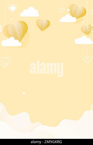 Hanging hearts green background vector Stock Vector