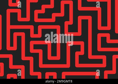 Labyrinth. Colorful Geometric Pattern. Technical Background for Textile, Page Filling Stock Photo