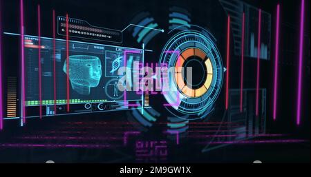 Over Digital Code Image of qr code over digital interface Stock Photo - Alamy
