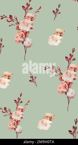 Vintage floral background illustration vector Stock Vector