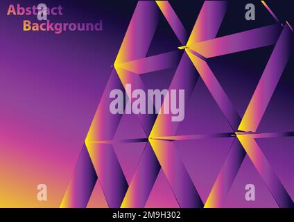 Multicolor pink, yellow geometric rumpled triangular low poly origami style gradient illustration graphic background. Vector polygonal design for your Stock Vector