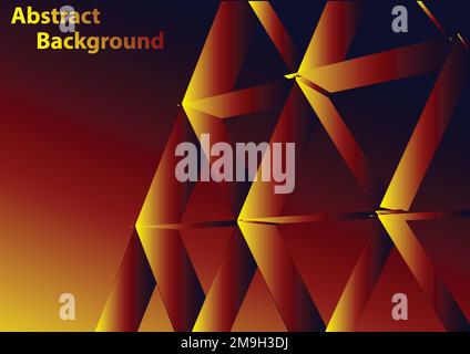 Multicolor pink, yellow geometric rumpled triangular low poly origami style gradient illustration graphic background. Vector polygonal design for your Stock Vector