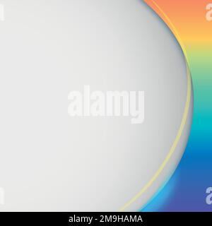 Rainbow gradient curve frame template vector Stock Vector