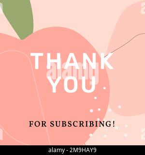 Thank you for subscribing Memphis template vector Stock Vector