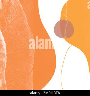 Orange tone simple Memphis vector Stock Vector