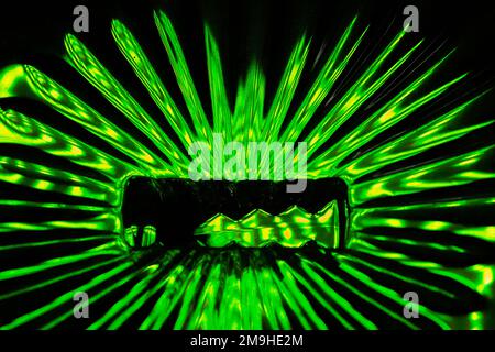 Abstract macro background of crystal glass forming rays Stock Photo