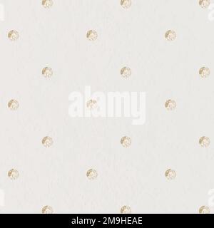 Seamless gold dotted pattern on a beige background vector Stock Vector