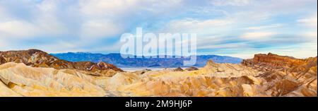 Rock formations in desert, Zabriskie Point, Death Valley National Park, California, USA Stock Photo