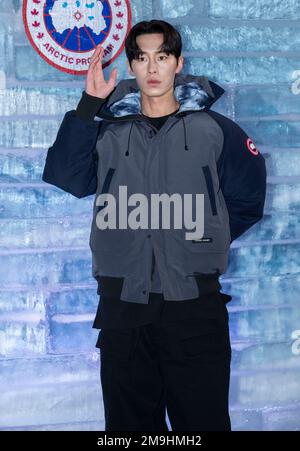 18 January 2023 Seoul South korea South Korean actor Lee Jae wook attends a photo call for the Canada Goose Re Opening event in Seoul South Korea on January 18 2023. Photo