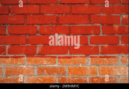 Close-up of red and orange brick wall Stock Photo