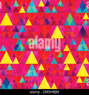multicolor triangle seamless pattern Stock Vector