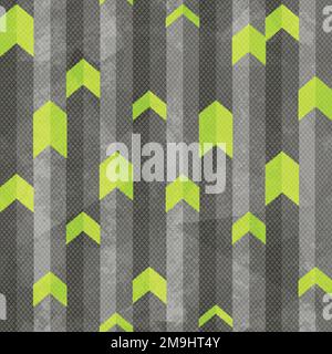 tech arrow seamless pattern with grunge effect Stock Vector