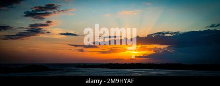 Sunset over sea Stock Photo