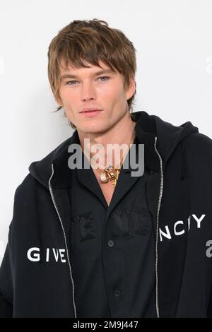 Jordan Barrett attends the Givenchy Menswear Fall-Winter 2023-2024 show ...