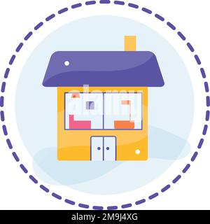 Isolated colored house toy icon Flat design Vector Stock Vector