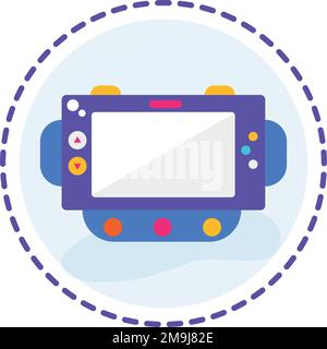 Isolated colored mobile videogame console toy icon Flat design Vector Stock Vector