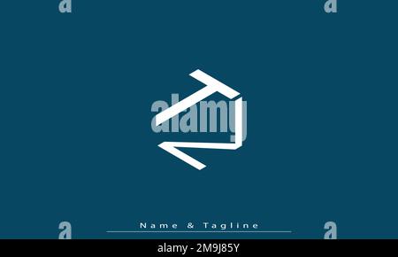 Alphabet letters Initials Monogram logo TN , NT Stock Vector