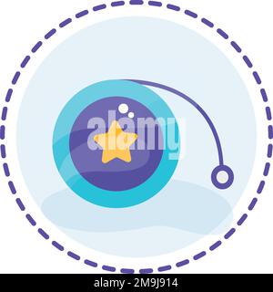 Isolated colored yoyo toy icon Flat design Vector Stock Vector
