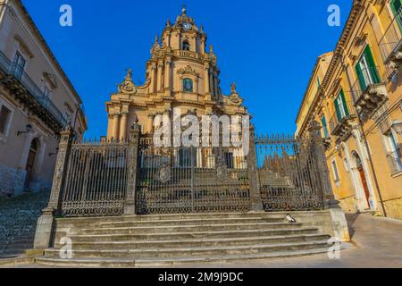 Saint George Cathedral in Ragusa Ibla (San Giorgio) Stock Photo