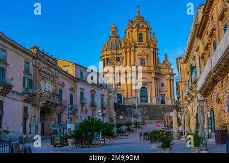 Saint George Cathedral in Ragusa Ibla (San Giorgio) Stock Photo