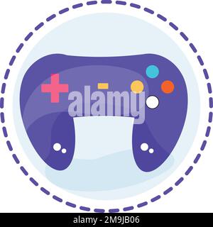 Isolated colored videogame toy icon Flat design Vector Stock Vector