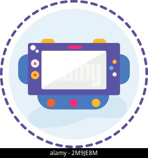 Isolated colored mobile videogame console toy icon Flat design Vector Stock Vector