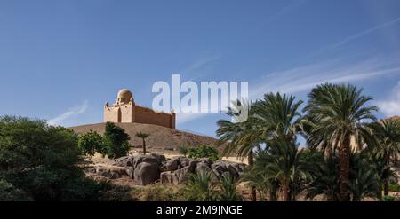 The Mausoleum of the Aga Khan, Aswan, Egypt Stock Photo