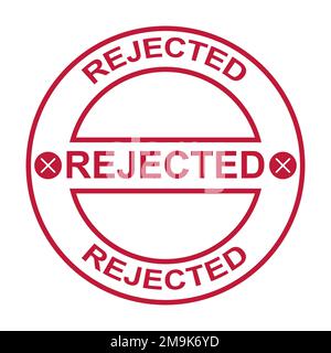 A vector design of Rejected stamp on white background Stock Vector