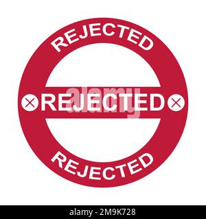 A vector design of Rejected stamp on white background Stock Vector