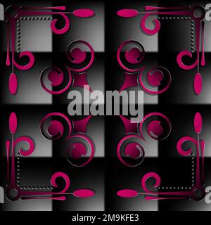Minimalistic black and white background with color contrast element Stock Vector