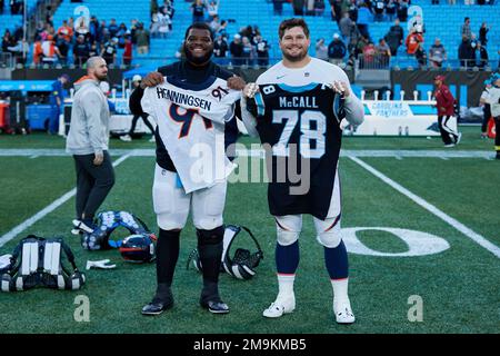 August 26, 2022: Carolina Panthers defensive tackle Marquan McCall (78)  gets by Buffalo Bills