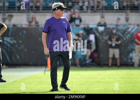 Baltimore Ravens special teams coach Randy Brown watches during the first  half of an NFL football game against the Jacksonville Jaguars, Sunday, Nov.  27, 2022, in Jacksonville, Fla. (AP Photo/Phelan M. Ebenhack Stock Photo -  Alamy