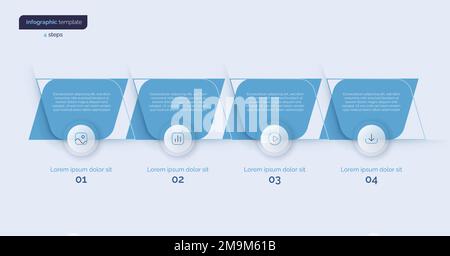 Vector infographic template composed of 4 elements Stock Vector